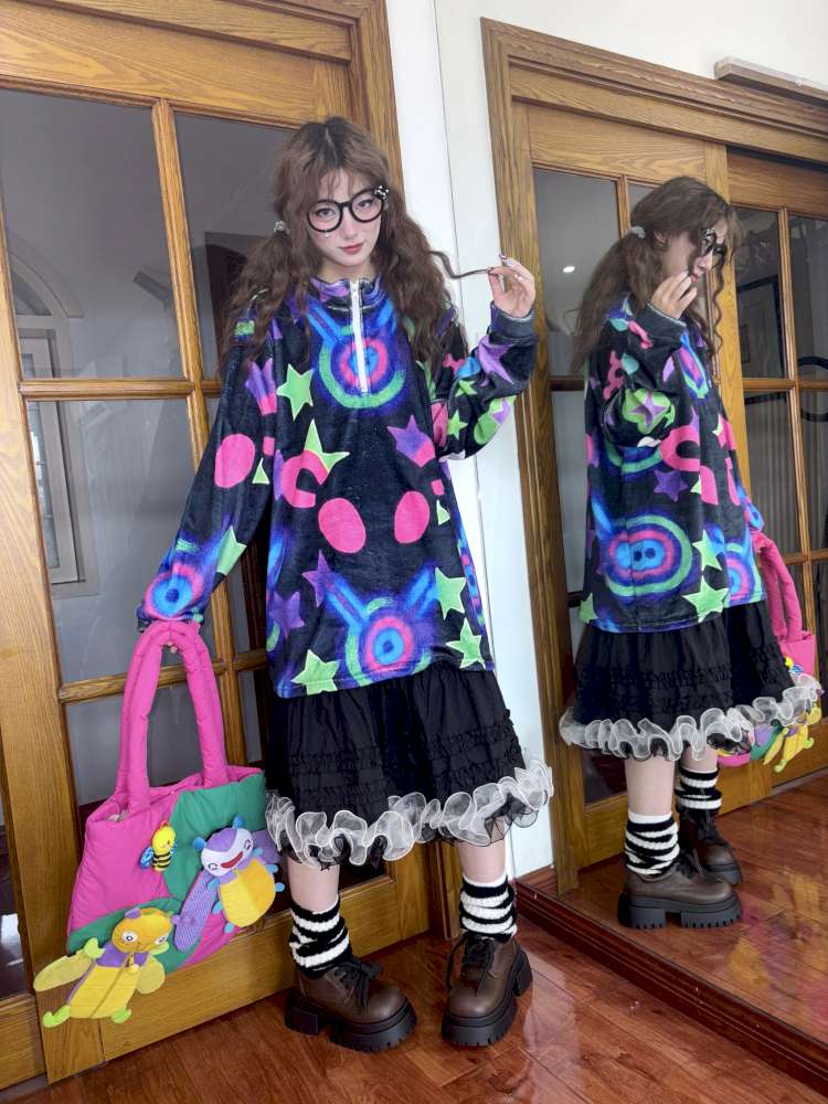 Loose Thin Pile Long Sleeve Top【s0000014630】