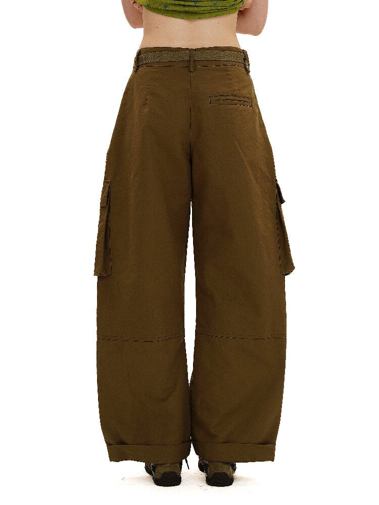 Long Staple Cotton Cargo Trousers【s0000016138】
