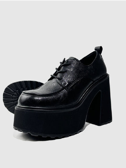 Y2K Thick Soled Punk Leather Shoes【s0000015717】