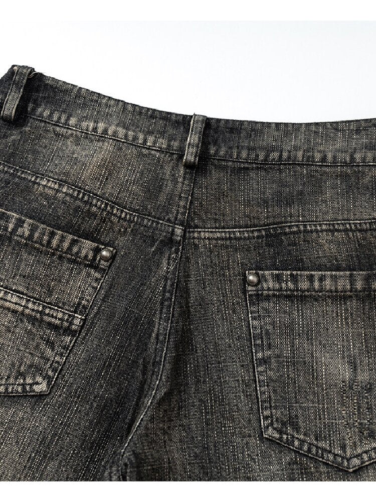 Rhinestone Three-Quarter Jeans【s0000017983】