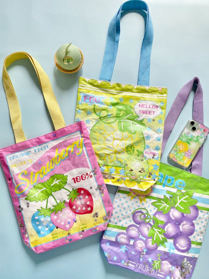 Colorful fruit print shoulder bag【s0000012861】