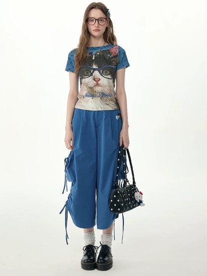 Lazy Summer Drawstring Casual Pants【s0000017263】