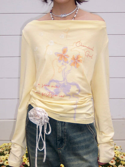 Printed Tencel Linen Loose Tee【s0000016654】