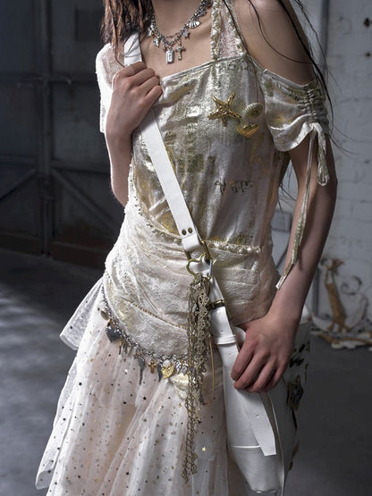 Patchwork two-way short-sleeved T-shirt【s0000012788】