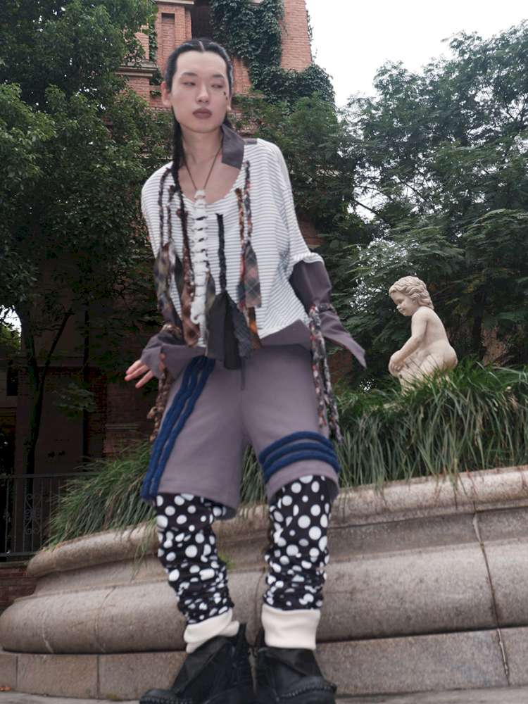 Polka Dot Fake Two Piece Trousers【s0000015151】