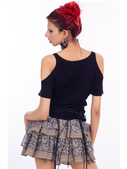 Graffiti Off-Shoulder Top【s0000018067】