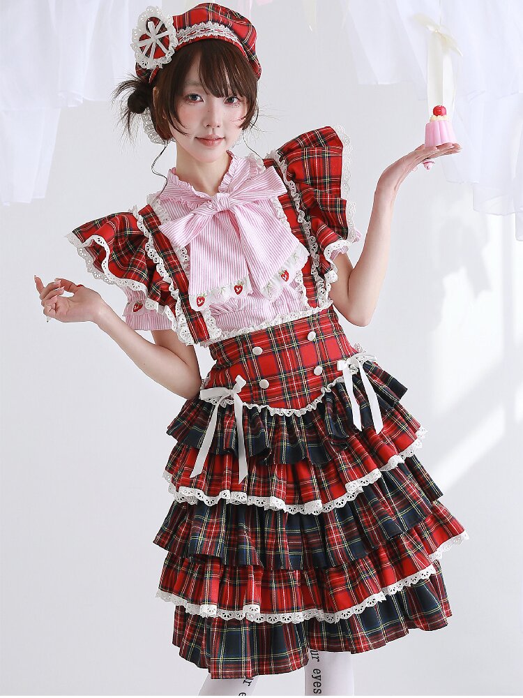 Red Retro Lolita Puffy Skirt【s0000016561】