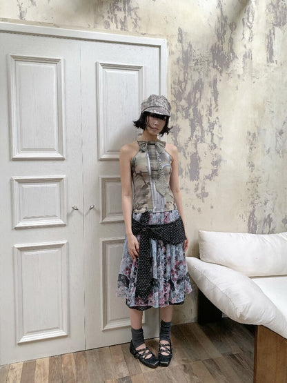 Camouflage Cord Bow Tie Top【s0000018091】