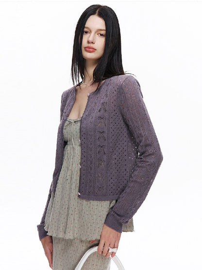Openwork Cherry Blossom Cardigan【s0000015877】
