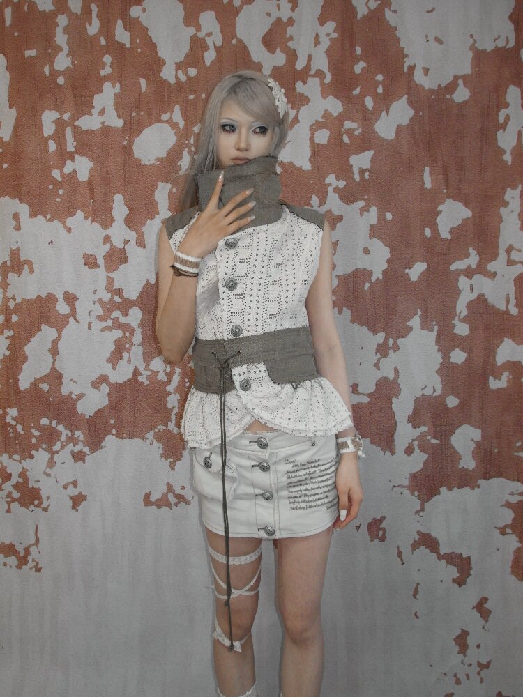 Forest Patchwork Button Knit Vest【s0000017978】