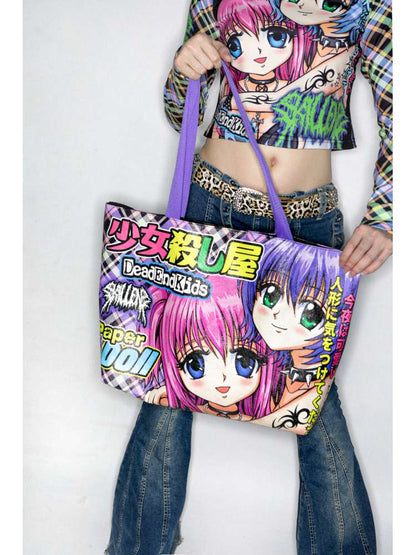 Two-Dimensional Y2K Dupont Paper Tote Bag【s0000014914】