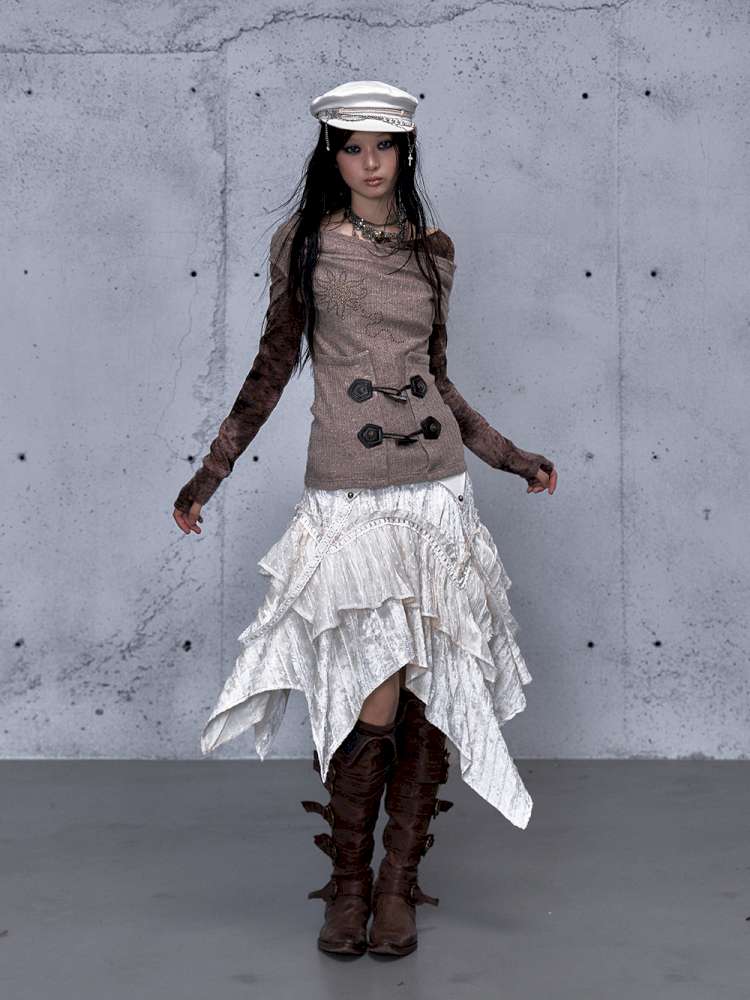 Wasteland Vintage Patchwork Knit Top【s0000014933】