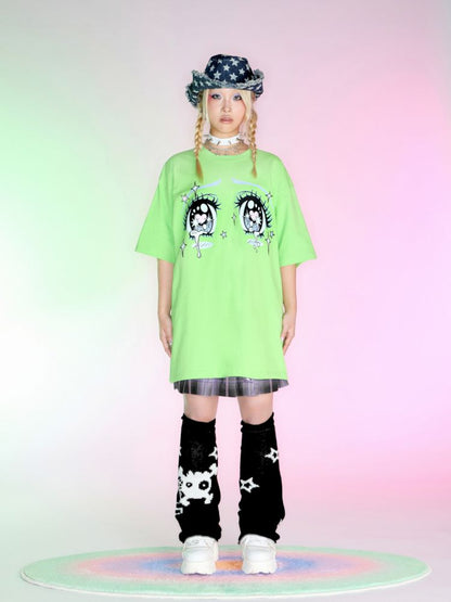 Eyes Loose Short Sleeve American T-Shirt【s0000007163】