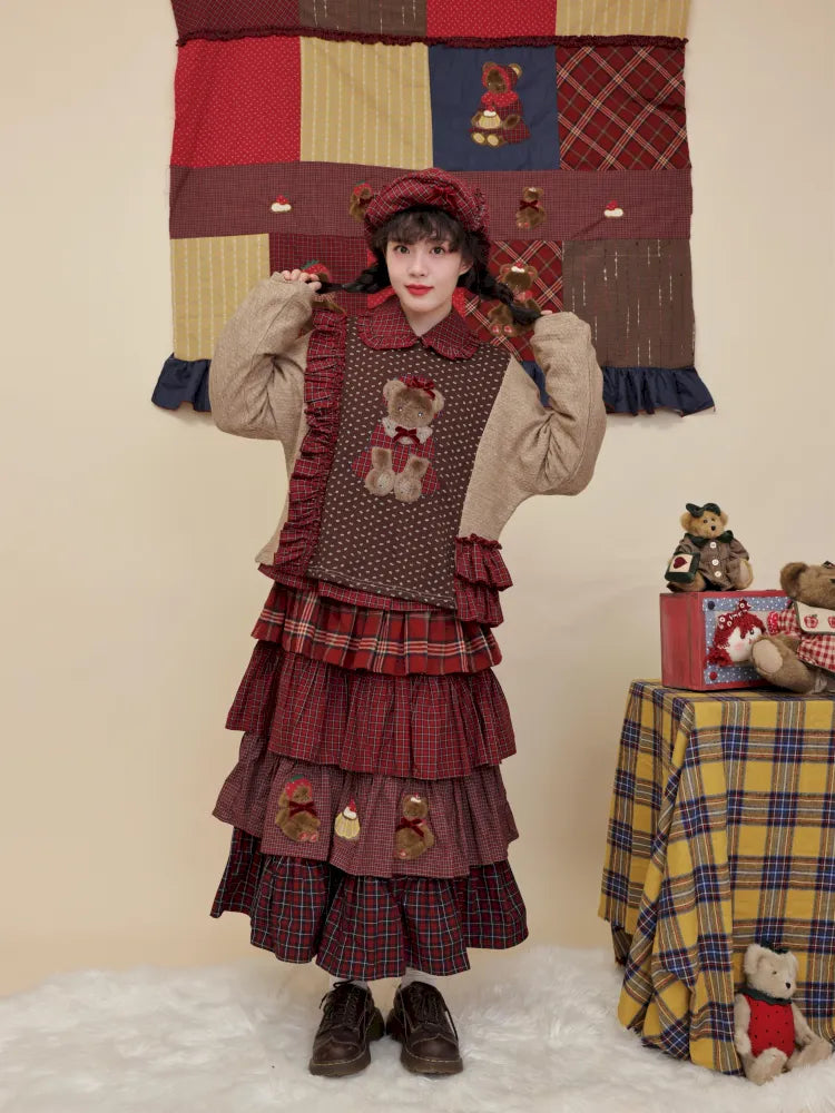 Ruffled puffy adorable tiered skirt【s0000014174】