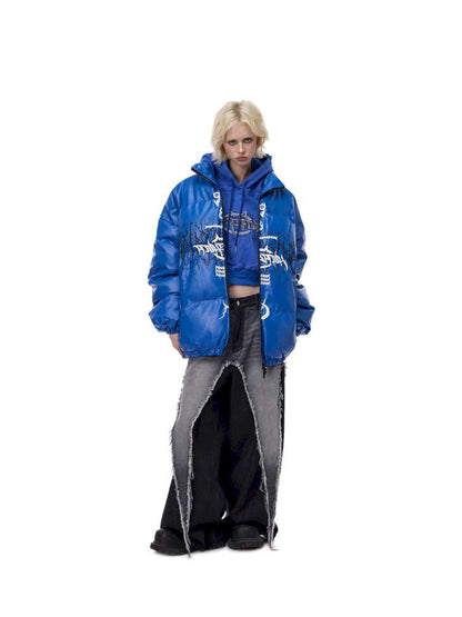 Logo PU Leather High Collar Suit【s0000015137】