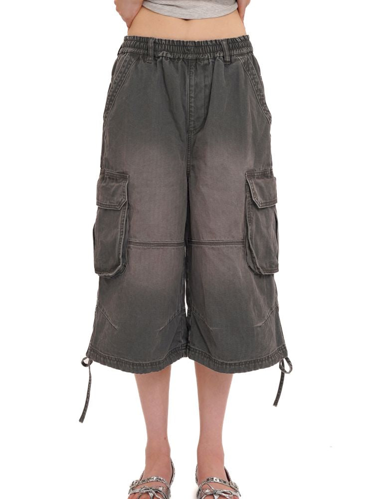 Adjustable workwear seven-minute pants【s0000013428】