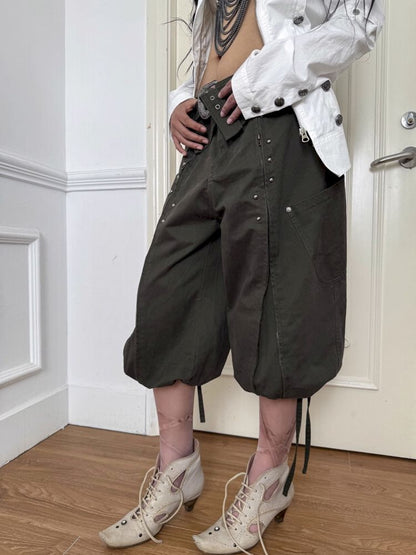 Distressed 5-Inch Harem Riding Pants【s0000013906】