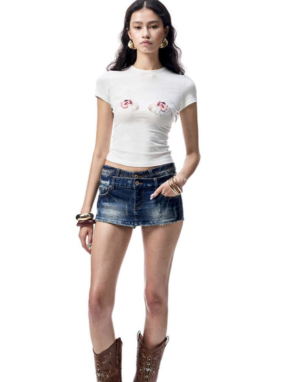 Floral Print Short Sleeve T-Shirt【s0000012398】