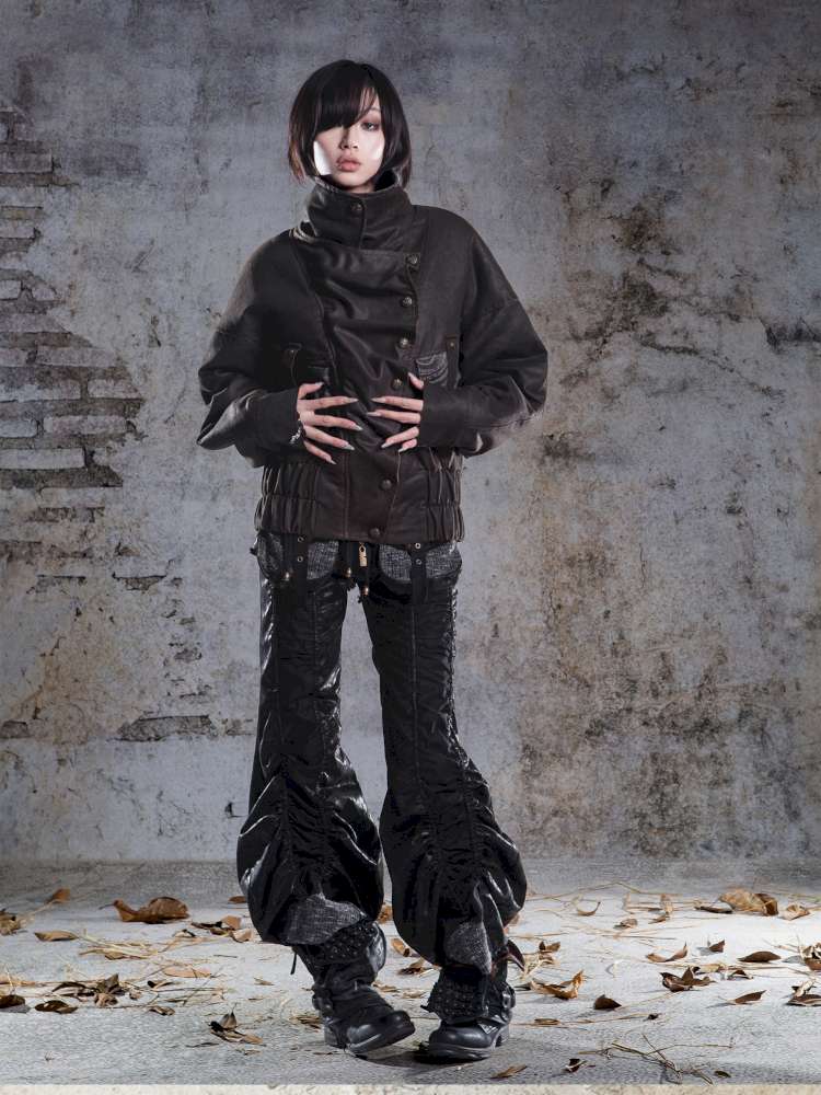 Oversized Fleece-Lined Flight Jacket【s0000014483】