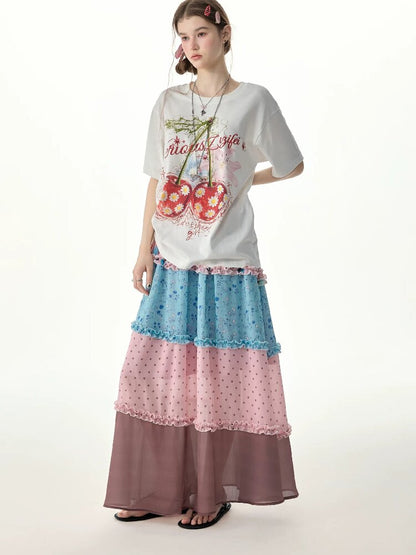 Pastoral Poem Floral Long Skirt【s0000017261】