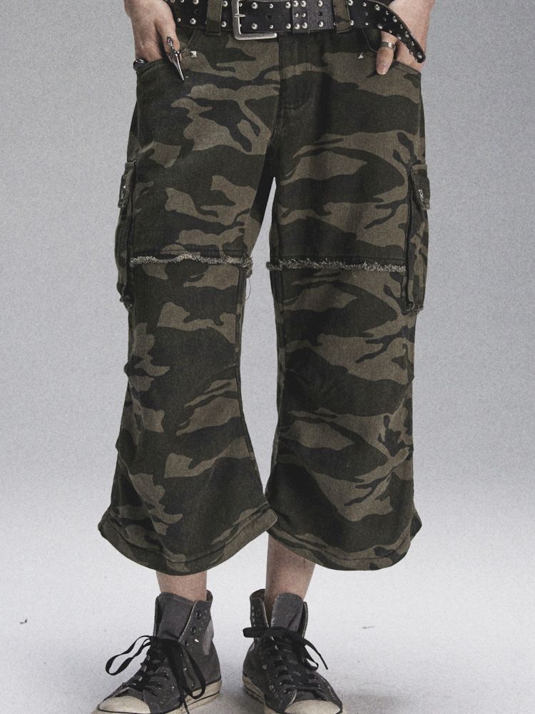 Loose Casual Low Waist Camouflage Denim【s0000007902】