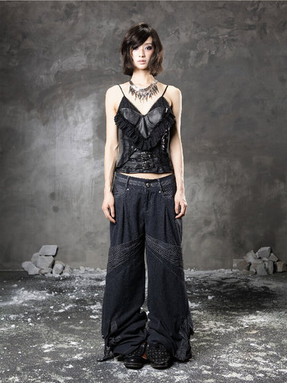 Loose Wide-Leg Jeans【s0000015958】