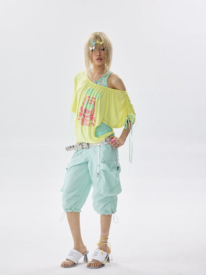 Mint Green Rhinestone Casual Pants【s0000017636】
