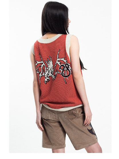 Retro Queens Dragon Jacquard Vest【s0000018045】