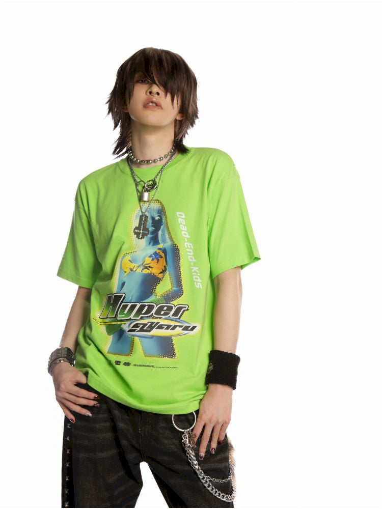 Hip-hop trend loose hundred T-shirt【s0000013602】