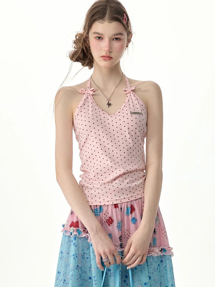 Polka Dot Milk Candy Camisole【s0000017259】