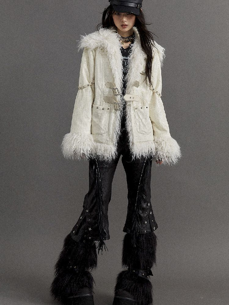 Loose Long Thickened Plush Coat Fur【s0000010321】