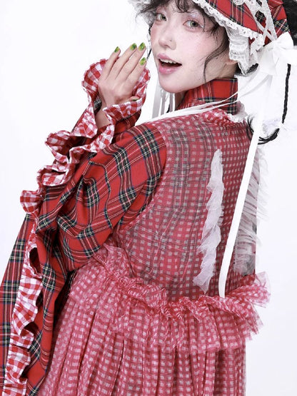 Retro Mesh Hooded Dress【s0000012194】