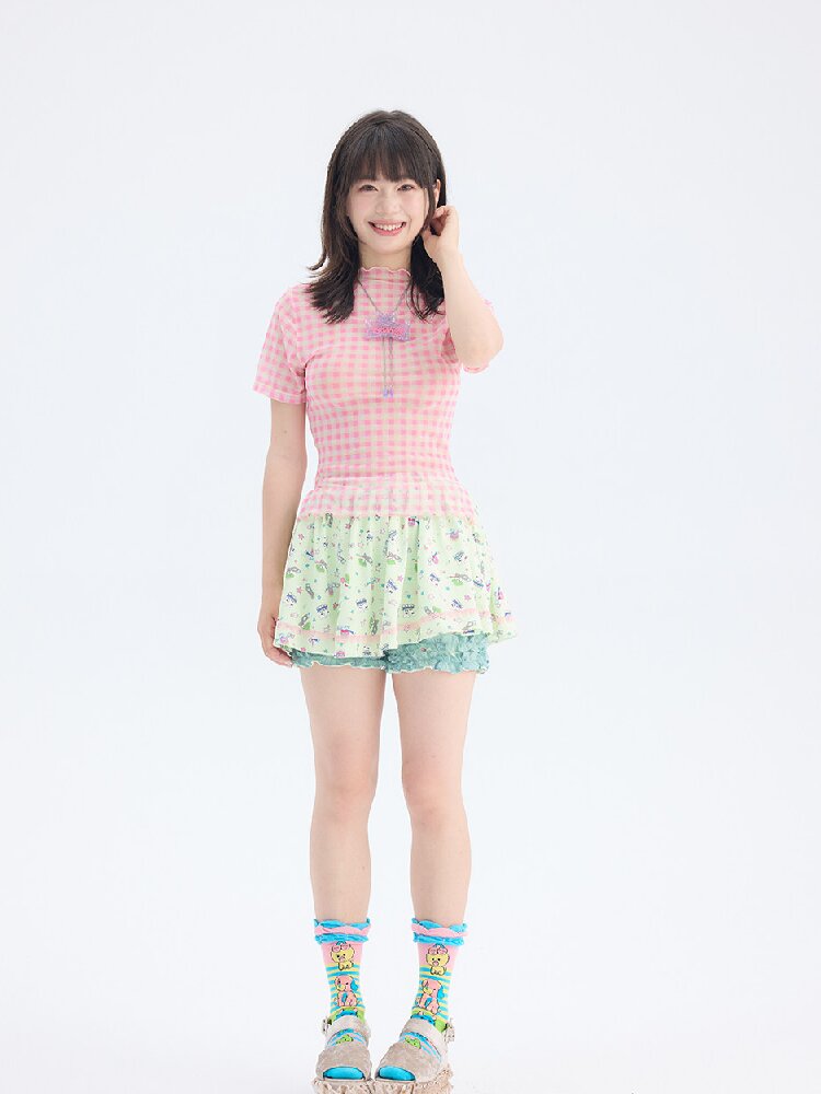 Angel Print Fluffy Skirt Pants【s0000017698】