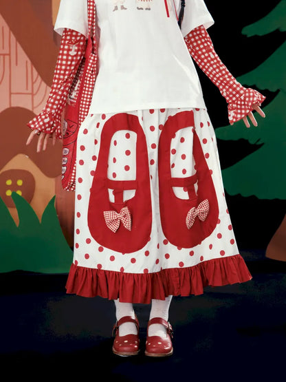 3D Pocket Polka Dot Skirt【s0000013935】