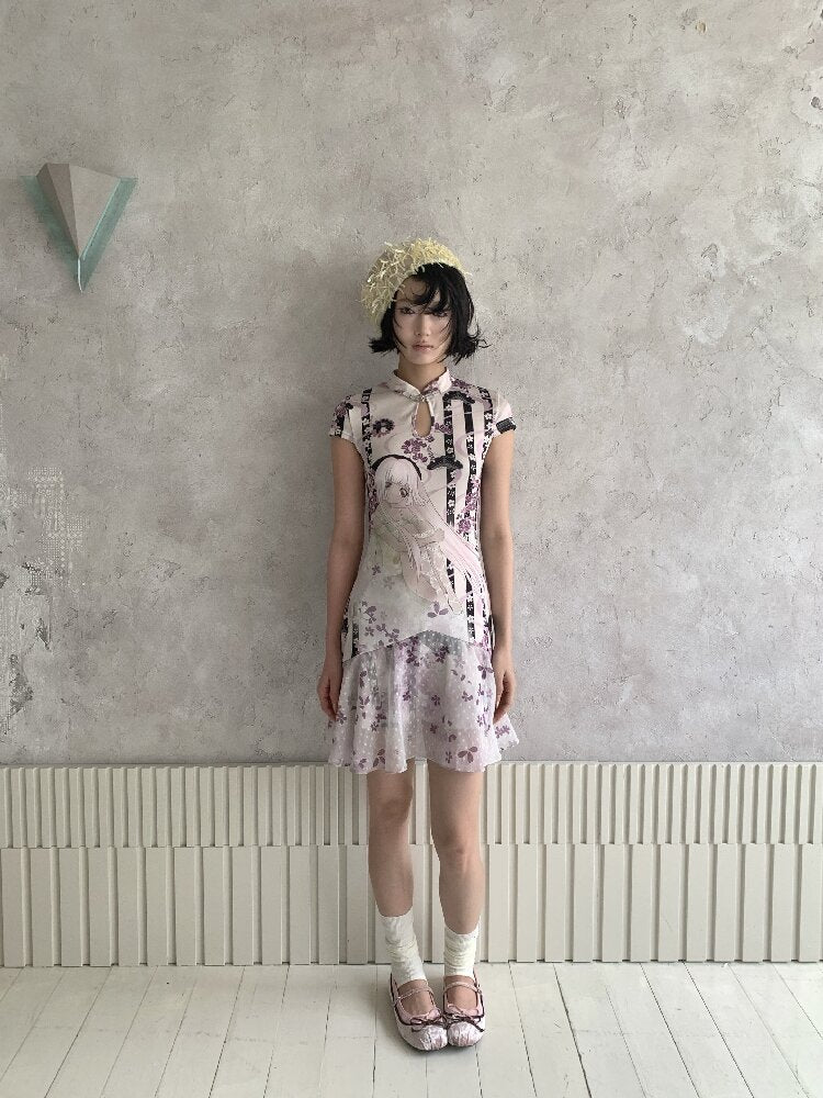 Vintage Pattern Cheongsam Dress【s0000018095】