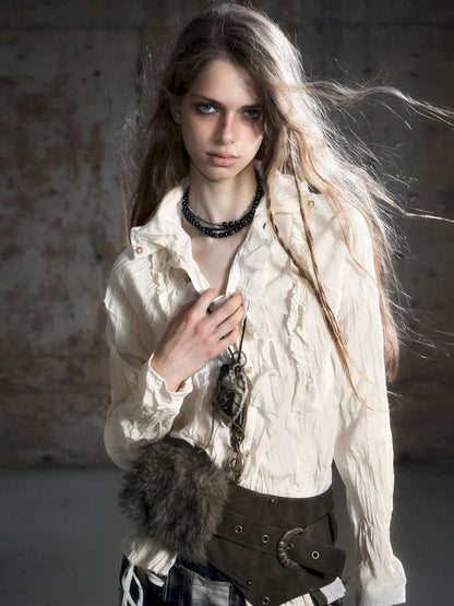 Patchwork Fringe Pocket Waist Belt【s0000013964】