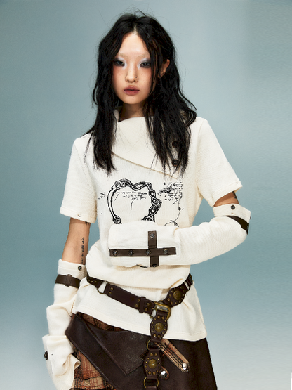 탈착식 긴 슬리브 니트 탑 [S0000011482]