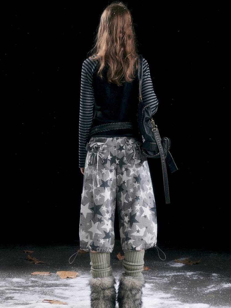 Distressed Pocket Cropped Pants【s0000014428】