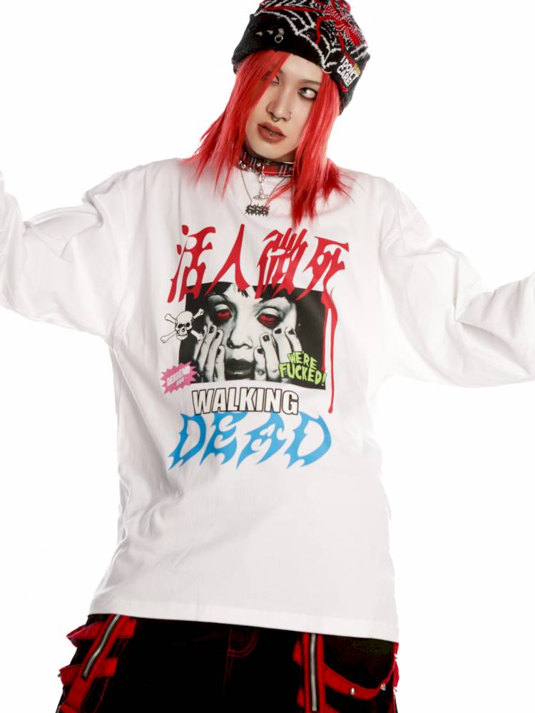 American punk subculture long-sleeved sweatshirt【s0000014376】