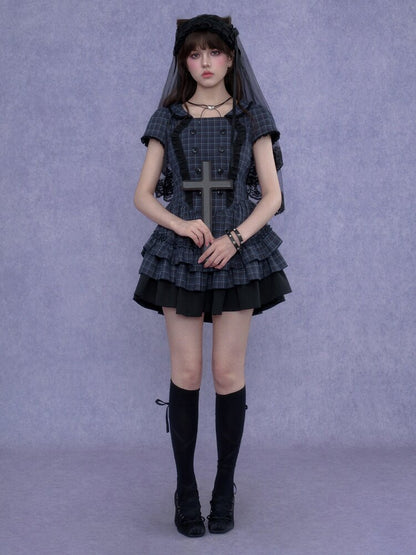 Lunar Eclipse Doll Breasted Dress【s0000017276】