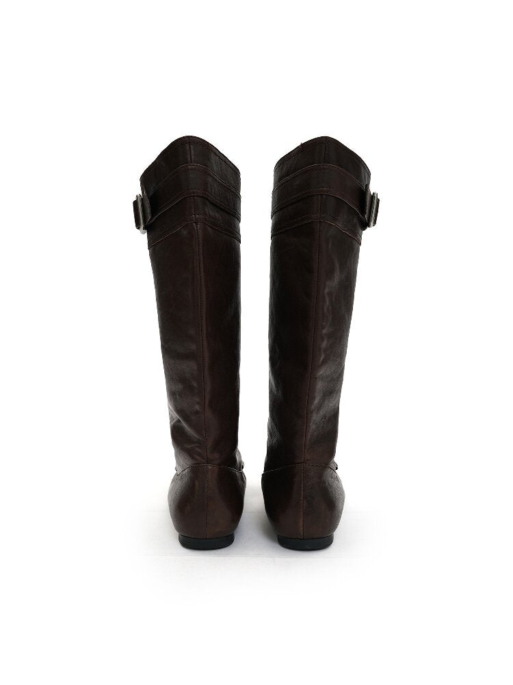 Oil Wax Cowhide Butterfly Boots【s0000016081】