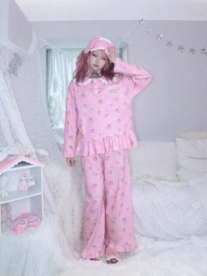 Strawberry Star Pajama Set【s0000013969】