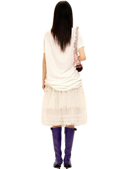 Floral Light Mesh Lace Skirt【s0000016432】