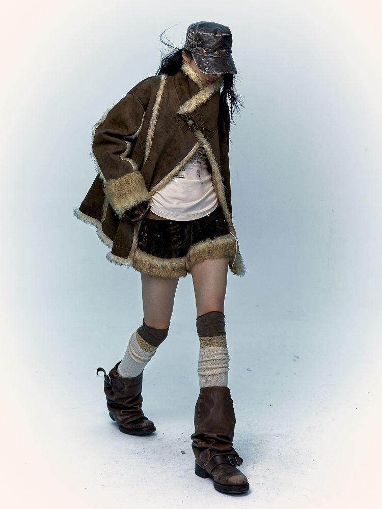 코듀로이 A- 라인 반바지 [S0000011430]