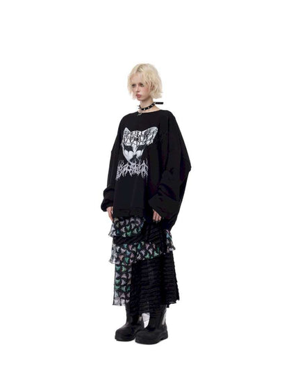 Black Metal Mesh Star Skirt【s0000015125】