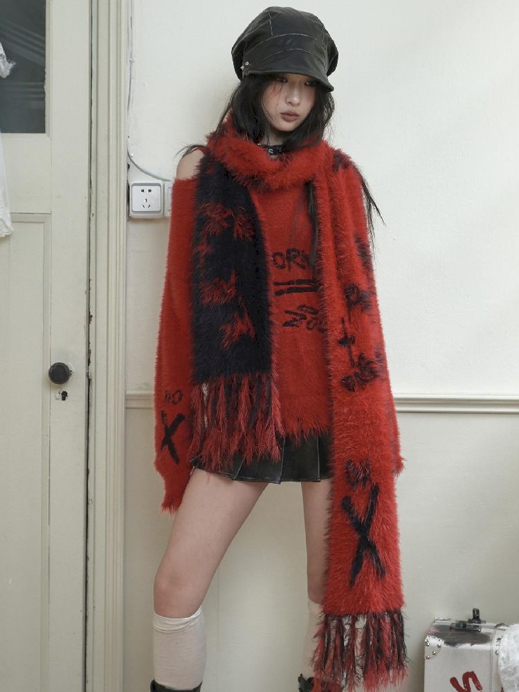 Jacquard Mink Hair Sweater【s0000010726】