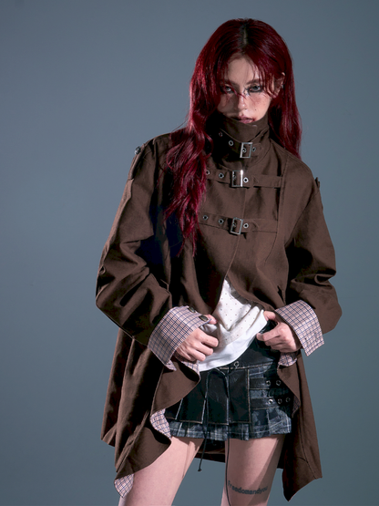 Lapel Mid-Length Silhouette Trench Coat【s0000013689】
