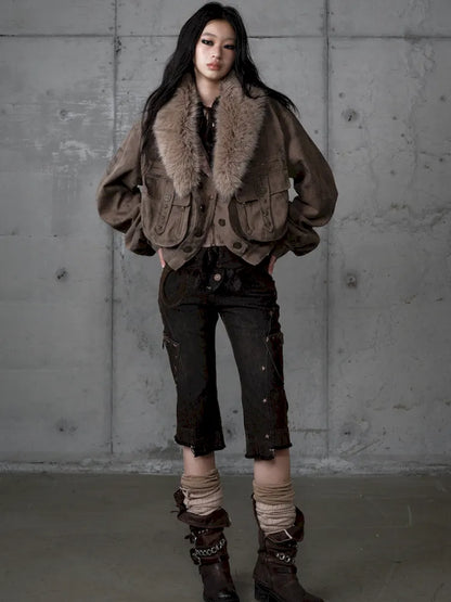 Slim-Fit Flattering Cropped Denim Shorts【s0000013954】