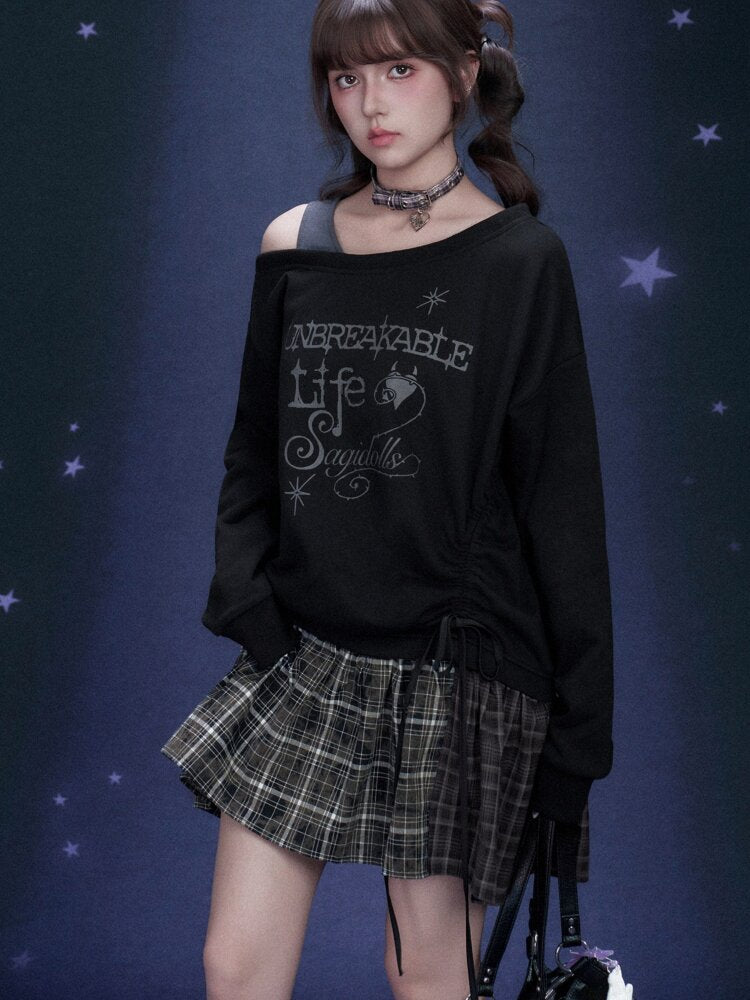 Dark Graffiti Fake Two Dress【s0000015466】