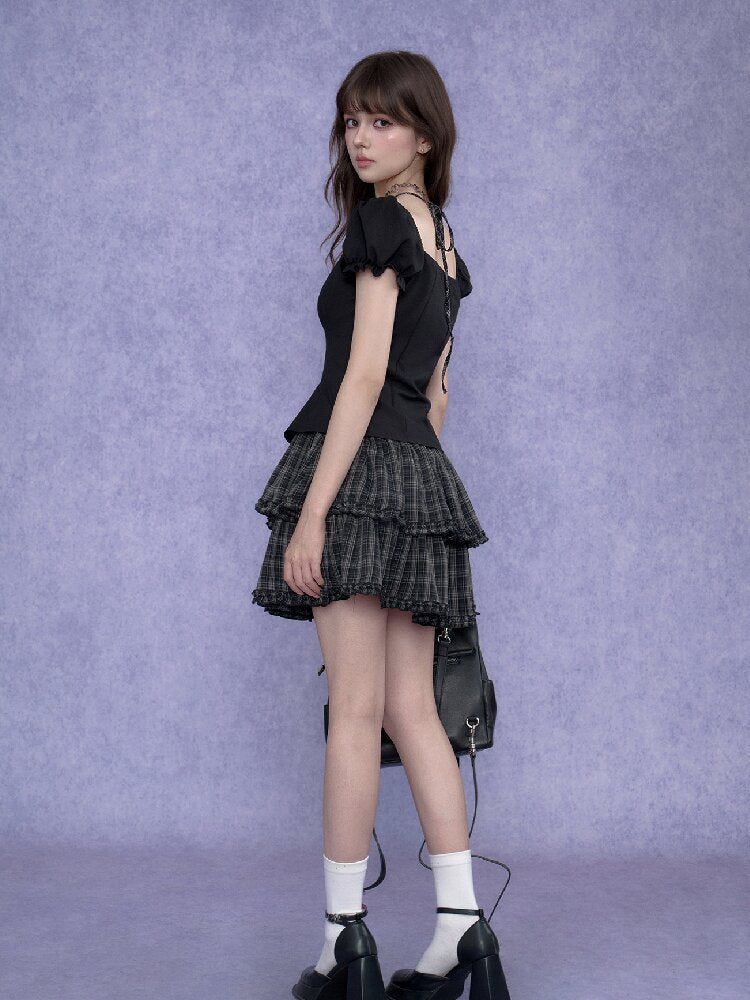 Halter Neck Faux Two Piece Dress【s0000017684】